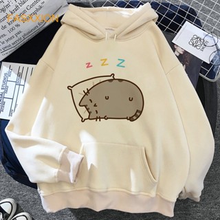 Pusheen Cat เสื้อกันหนาว มีฮู้ด พิมพ์ลายกราฟฟิคอนิเมะ สําหรับผู้ชาย y2k 2022