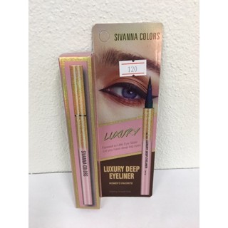 SIVANNA COLORS LUXURY DEEP EYELINER  0.6 g สีดำ exp 08/02/2027