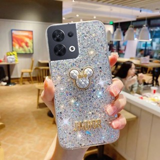 เคส OPPO Reno 8 Z Pro Reno 7Z 6Z Reno5 Reno6 Reno4 A31 A5 A9 2020 เคสโทรศัพท์มือถือ ลายมิกกี้เมาส์ หรูหรา สําหรับ