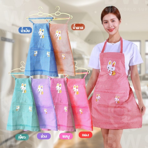 ผ้ากันเปื้อนลายการ์ตูน🐰 เหมาะสำหรับทุกเพศทุกวัย ผ้ากันเปื้อนครัว ผ้ากันเปื้อนกันน้ำมัน - รูปที่ 3