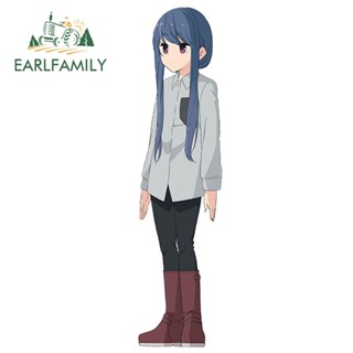 Earlfamily สติกเกอร์ไวนิล กันน้ํา ลายการ์ตูนอนิเมะ Yuru Camp ขนาด 13 ซม. x 3.2 ซม. สําหรับตกแต่งรถยนต์ DIY