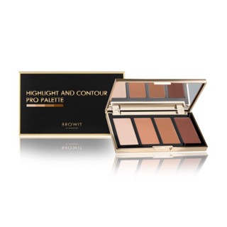 Browit by Nongchat HIGHLIGHT AND CONTOUR PRO PALETTE 3.5G X 4COLORS (75654) บราวอิท ไฮไลท์ คอนทัว พาเลท