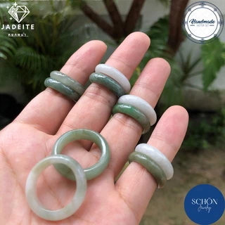 RJ แหวนหยกแท้100% แหวนหยกพม่า Jadeite Ring หยกเนื้อแข็ง