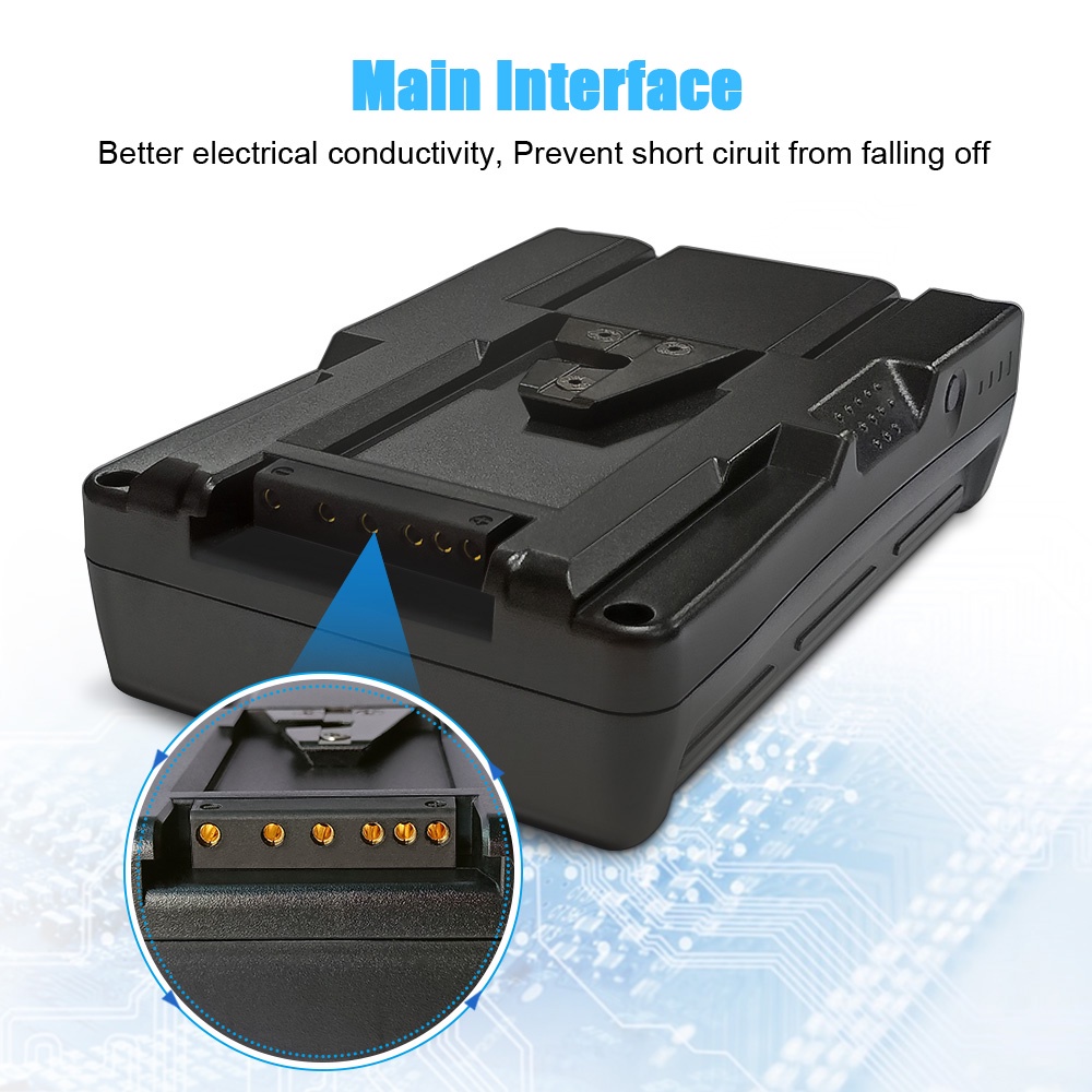 SKOWER 14.8V 198Wh(13400mAh) BP-190 V-Mount V-Lock V-Shape V Mount Rechargeable Li-ion Battery With USB Port D-Tap Cha #8