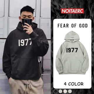 ESSENTIALS FEAR OF GOD hoodie เสื้อแจ็คเก็ต 4สี ตัวเลข 1977 ชุดป้องกันเสื้อผ้าหลวมสบายเสื้อฮู้ด    FOG เสื้อโค้ท jacket เสื้อกันหนาว เสื้อกันหนาว