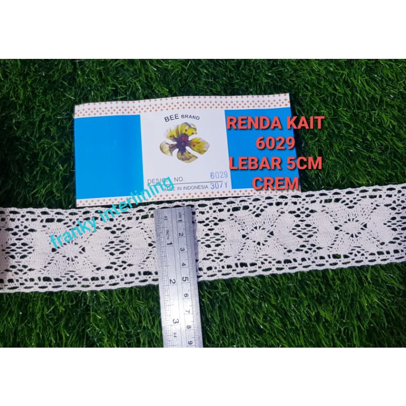 HOOK LACE 6029 WIDTH 5CM COTENTS 5 YARDS (4.5 เมตร)