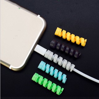 4PCS Cable Protector Silicone Bobbin Winder Wire Cord Organizer Cover for Phone USB Charger Cable Cor