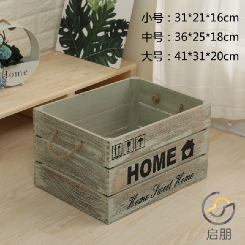 กล่องเก็บของ ตะกร้าหวายไม้ไผ่ แบบไม้เนื้อแข็ง สําหรับตู้เสื้อผ้า กล่องไม้เก็บของ สไตล์เรโทร สําหรับเก็บผลไม้ - รูปที่ 2