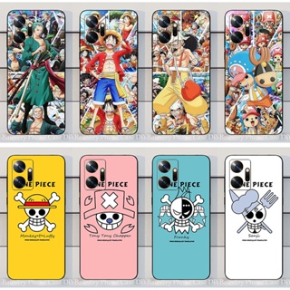 (ซีรีส์อนิเมะ One Piece Luffy) สําหรับ Infinix Zero 20 เคสสีดํา นิ่ม TPU ฝาครอบป้องกันเต็มรูปแบบ