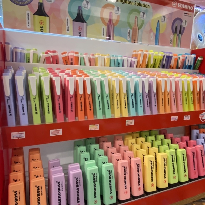 Stabilo swing cool and boss ไฮไลท์ สีพาสเทลและนีออน ปากกาเน้นคำ