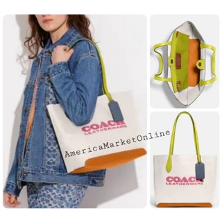 กระเป๋าหนัง COACH/ KIA TOTE IN COLORBLOCK (COACH CA097)