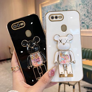 เคส OPPO A7 A5S A3S A5 A9 2020 F9 F11 Pro A12E A12 A59 F1s a1k เคสโทรศัพท์ซิลิโคน แบบนิ่ม พร้อมตัวยึด แบบพับได้