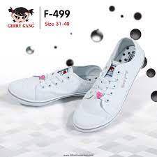 ล้างสต๊อกGerry gang รองเท้าผ้าใบขาว Gerry gang F499 รุ่นใหม่ร็อกเก็ตรูปเพชร 2020 [พร้อมส่ง🎈]