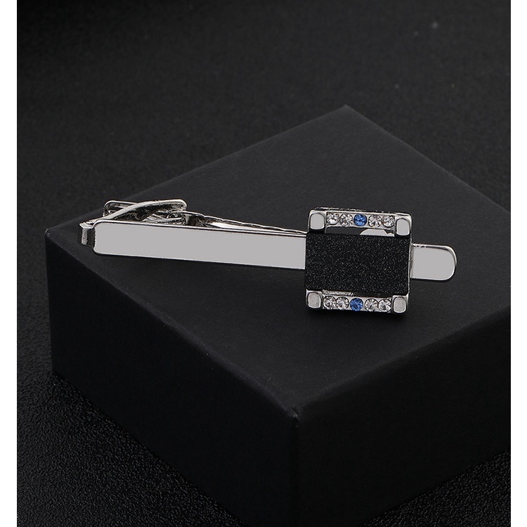 ใหม่ คลิปหนีบเนคไท ประดับคริสตัล คุณภาพสูง หรูหรา สําหรับผู้ชาย งานแต่งงาน - รูปที่ 6