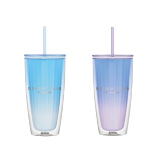 LocknLock แก้วพลาสติก 2 ชั้นพร้อมหลอด Dream Star Double Wall Cold Cup ความจุ 750 ml. รุ่น HAP522