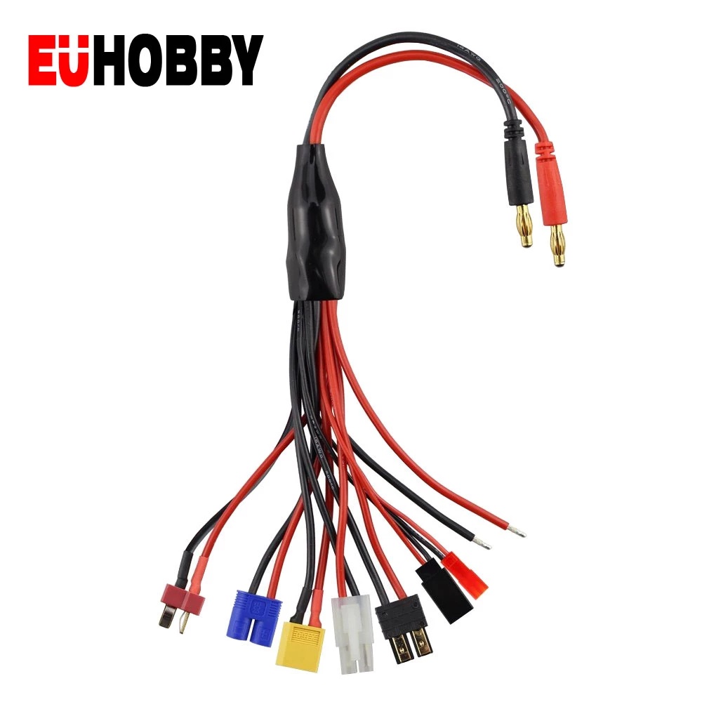 8in1/10in1/19in1RC Lipo Battery Charger Adapter Connector Splitter Cable Charge Converter 4.0mm Bana