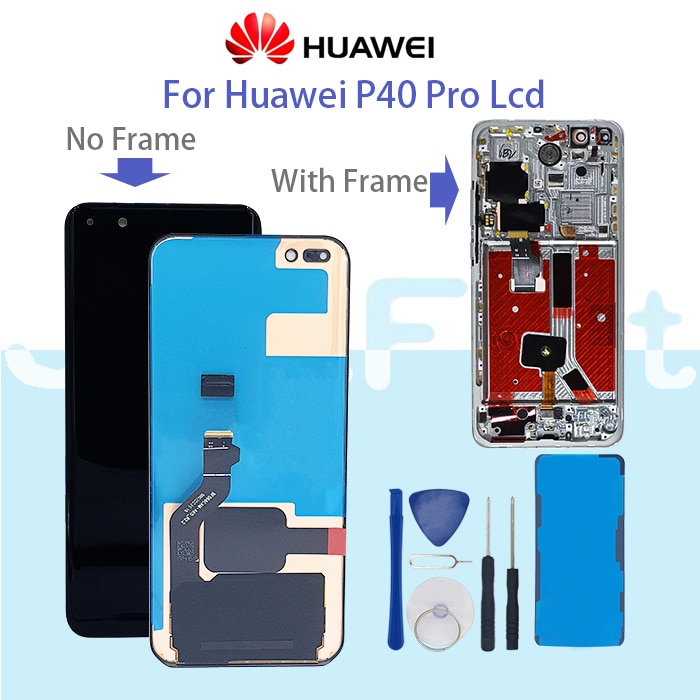 ✨[พร้อมส่ง] ตัวยึดหน้าจอสัมผัสดิจิทัล LCD 100% สําหรับ Huawei P40PRO P40 Pro ELS-NX9 N04 AN00 TN00