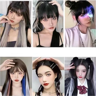 แฮร์พีช ช่อไฮไลท์ ไซส์ใหญ่ ช่อไฮไลท์ แฮร์พีซ สีสวย สไตล์เกาหลี ขนาด 55 CM