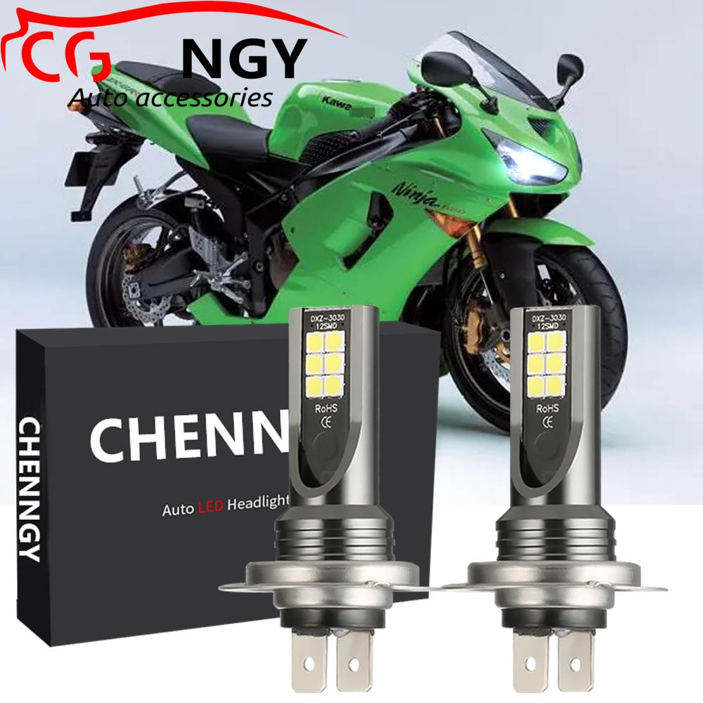 สําหรับ Kawasaki Ninja ZX6R 1995-2001 ZX600J ZX600G ZX600F LED ไฟหน้าหลอดไฟชุดเปลี่ยนฮาโลเจน CG