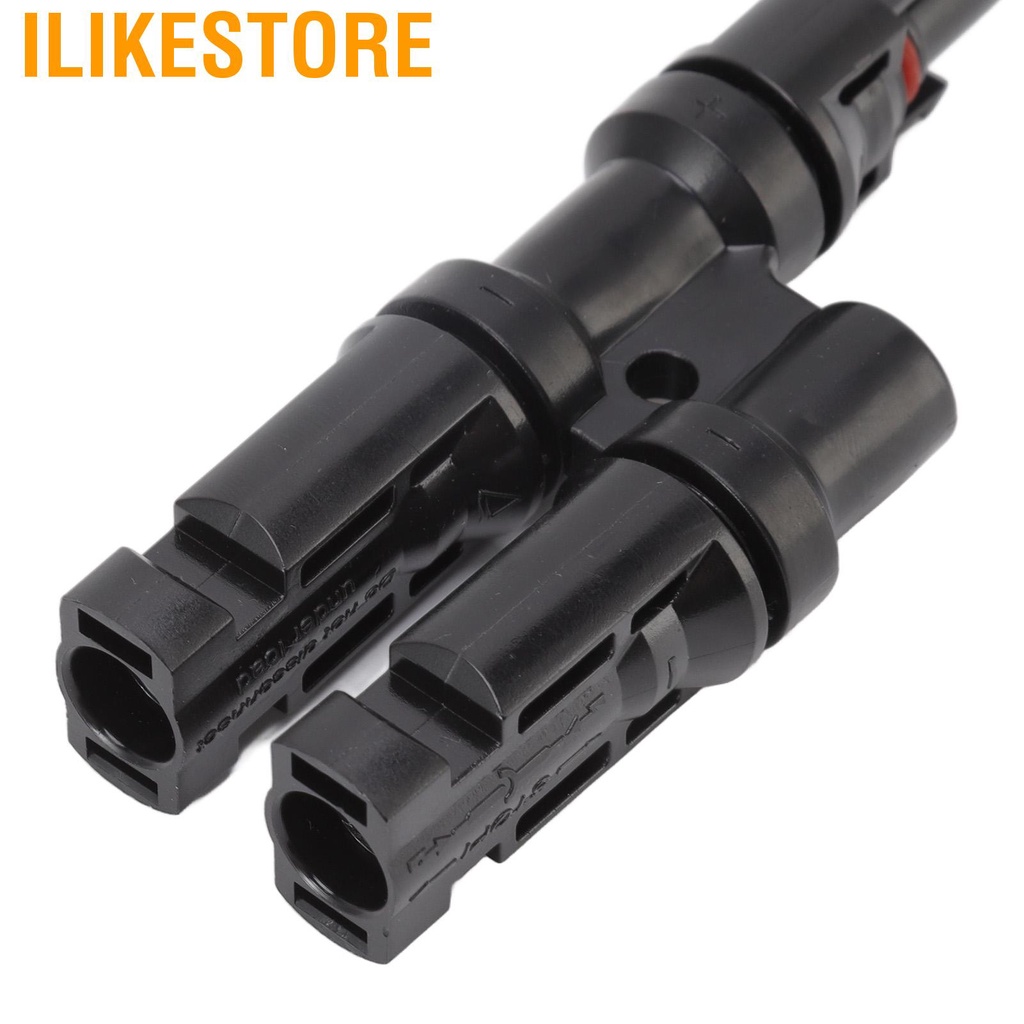 Ilikestore 1Pair Solar Panel 2 to 1 T Branch Connectors Photovoltaic Connector Rated Voltage 1000V DC #8