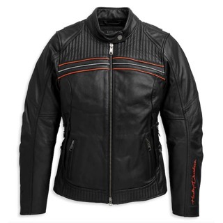 เสื้อแจ๊คเก็ตหนังขับขี่ผู้หญิงลิขสิทธิ์แท้จาก Harley Davidson 97017-21VW