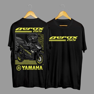 เสื้อยืด ลายรถจักรยานยนต์ Yamaha Aerox 155 พรีเมี่ยม