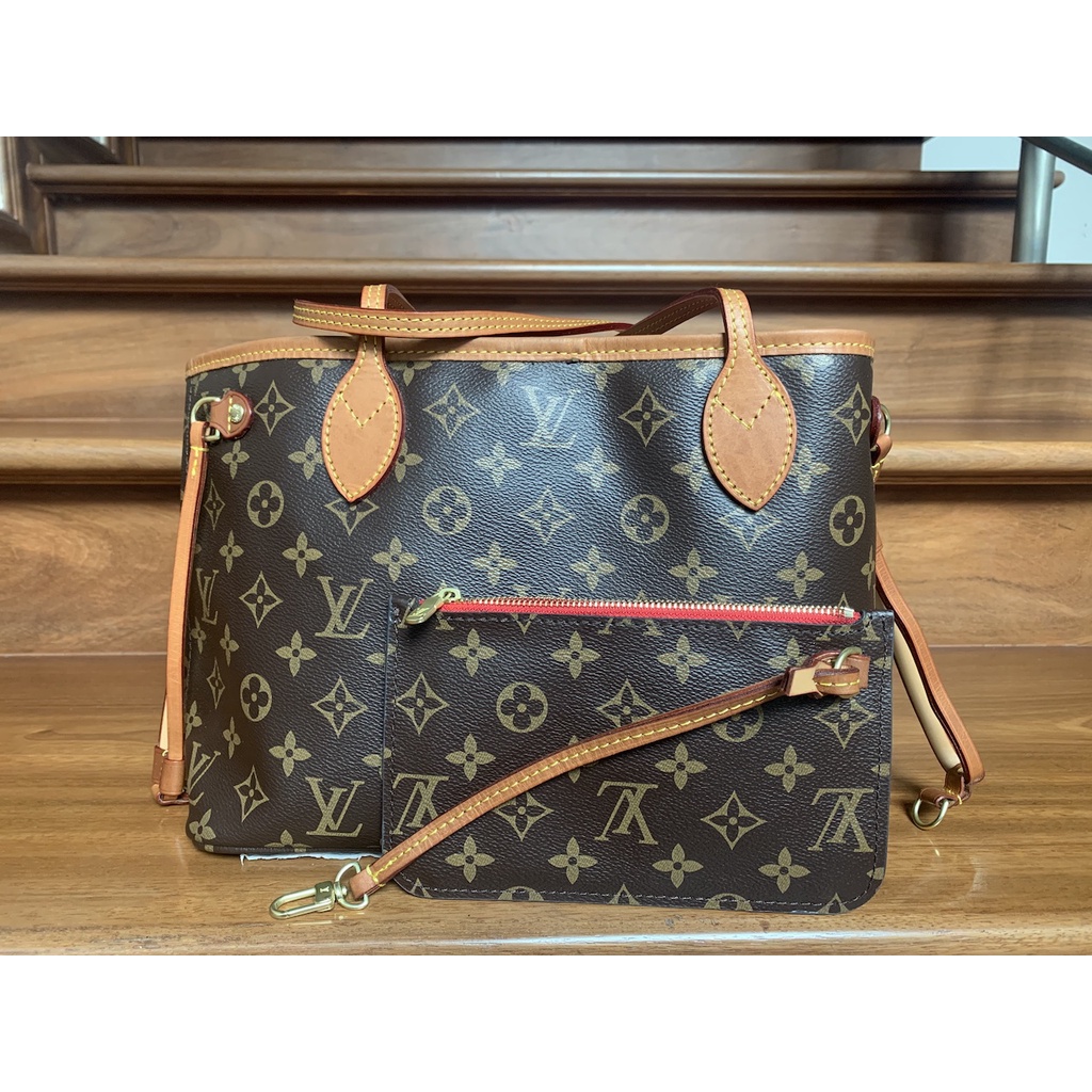 กระเป๋า หลุยส์ วิตตอง Louis Vuitton Neverfull PM Monogram มือสอง งานลุ้นแท้