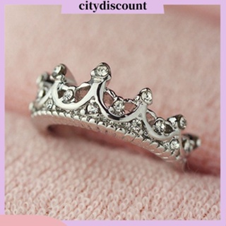 &lt;citydiscount&gt;  นาฬิกาข้อมือประดับเพชรเทียมเหมาะกับผู้หญิงแหวน