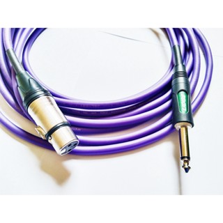 สายสัญญาณสายไมค์ MONO- XLR  สาย Cable Stereo สีม่วง