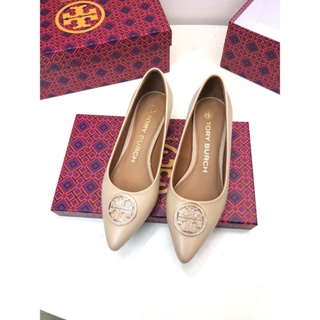 Tory Burch pointed toe casual pump slip-on chunky heel wedding party footwear size35-40