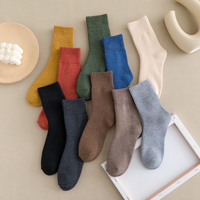 ถุงเท้ากันหนาว 10 สี ถุงเท้าใส่นอน