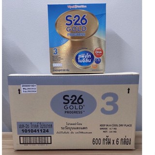 (ยกลัง 6 กล่อง)เอส-26 โปรเกรส 600กรัม รสจืด และ S-26 Gold Progess 600 กรัม