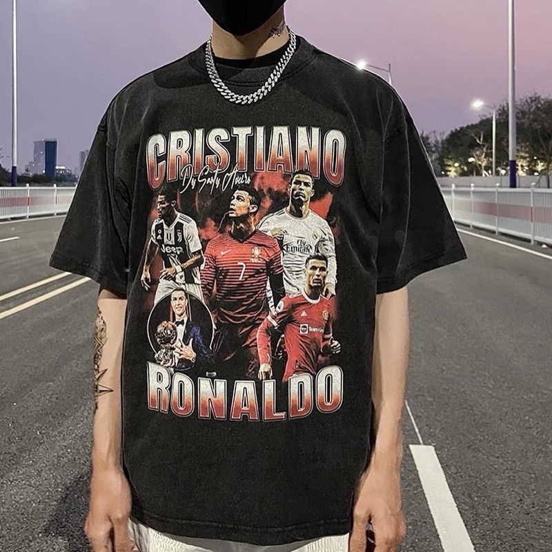 T-SHIRT เสื้อยืดฟุตบอลโลก โรนัลโด้ - Bootleg T-Shirt โรนัลโด้ cr7 jersey
