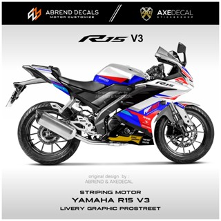 สติกเกอร์ ลายกราฟิก สําหรับติดตกแต่งรถจักรยานยนต์ YAMAHA R15 V3 PROSTREET MANDALIKA RACING R15 V3