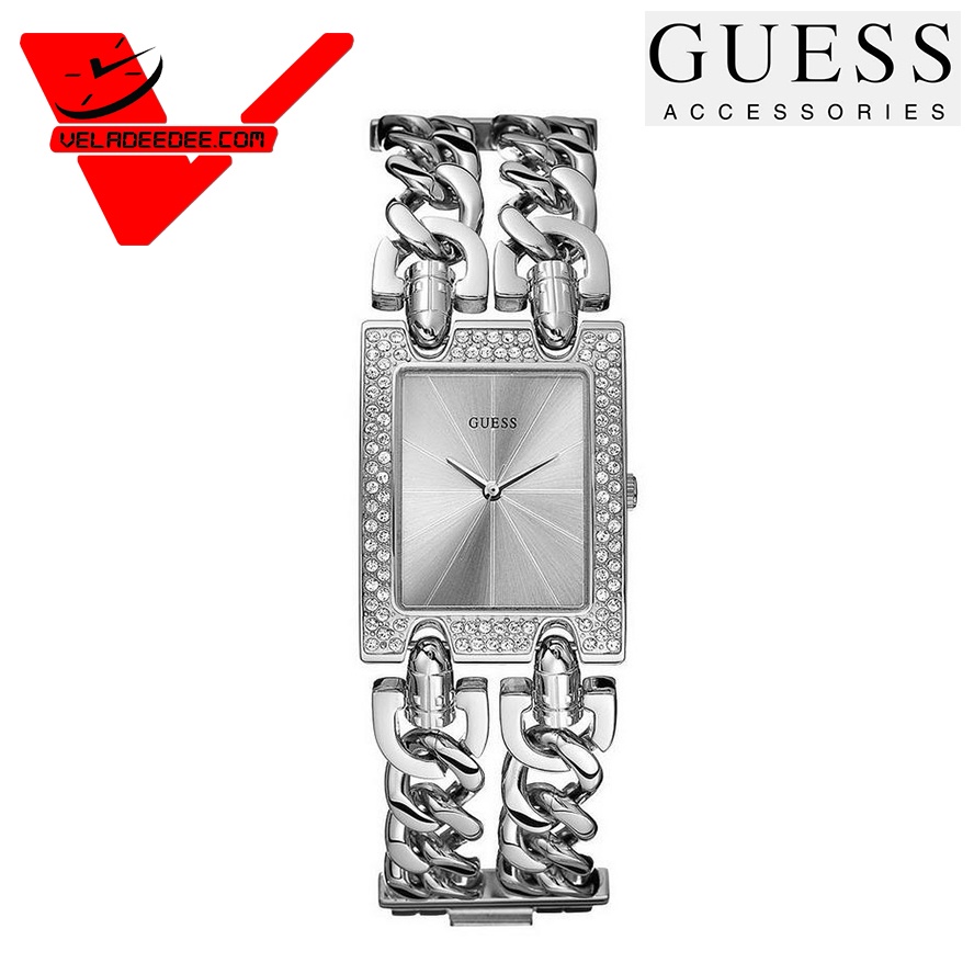 GUESS GUESS นาฬิกาข้อมือผู้หญิง MOD HEAVY METAL รุ่น W1121L1 สีเงิน ของแท้รับประกัน CMG 2 ปี สินค้าใหม่ของแท้