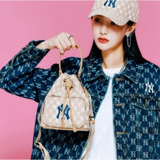 MLB พร้อมส่ง💙 ของแท้💯% กระเป๋าMLB MONOGRAM Bucket Bag กระเป๋าถือNY กระเป๋าสะพาย