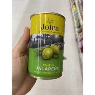 มะกอกเขียว สอดไส้ พริกจาลาปิโน ตรา จอลก้า 300 G. Aceitunas Verdes Rellenas De Chile Jalapeno ( Jolca Brand )