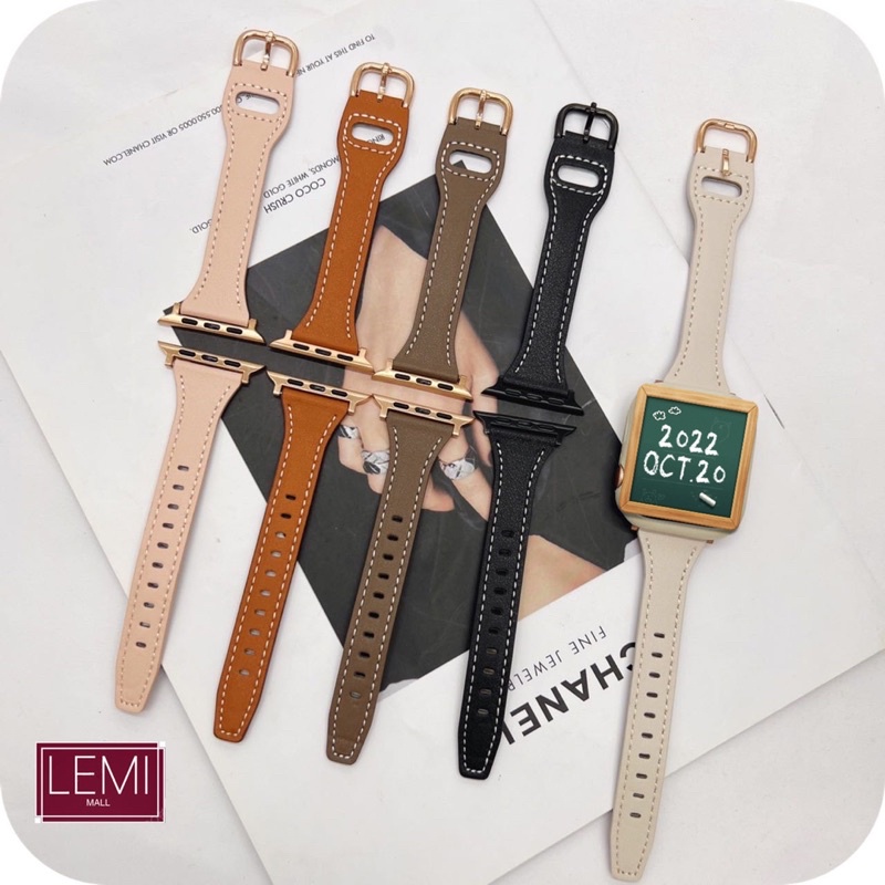 มาใหม่ ขนาด 49/41/42/46/45mm สไตล์นาฬิกาสำหรับ iWatch 10 9 ultra 8 7 6 SE 5 4 สแตนเลส,สายสําหรับ Apple Watch สายหนัง