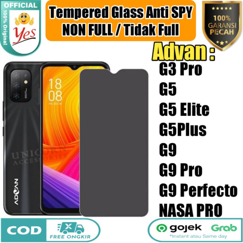 Anti Spy Advan NASA G3 G9 Pro G5Plus G5 Elite G9 Perfecto 4K Power กระจกนิรภัย YES Clear Anti Scratc