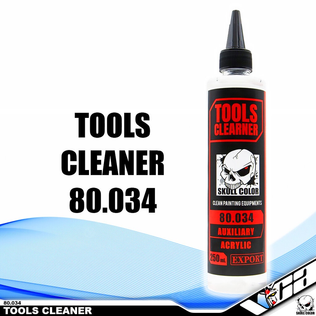 ⭐️ SKULL COLOR 80.034 TOOLS CLEANER 250ML (AUXILIARY) สีอะครีลิกสำหรับพลาสติก โมเดล VCA GUNDAM