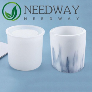 Needway แม่พิมพ์ซิลิโคนเรซิ่น ทรงกระบอก แฮนด์เมด สําหรับทําเครื่องประดับ กระถางดอกไม้ DIY