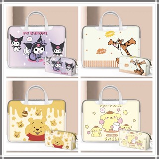 ⭐️With power pack ⭐️PU Waterproof Computer bag Cartoon Winnie the Pooh laptop bag 12 13 14 15 15.6 inch