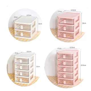 HANGROO W3323 กล่องเก็บของ กล่องพลาสติกใส แบบมีลิ้นชัก กล่องใส่เครื่องสำอาง