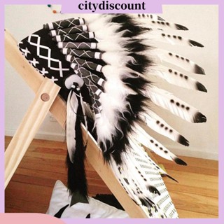 &lt;Citydiscount&gt; หมวกขนนกสังเคราะห์ทนทานสําหรับแต่งคอสเพลย์ปาร์ตี้