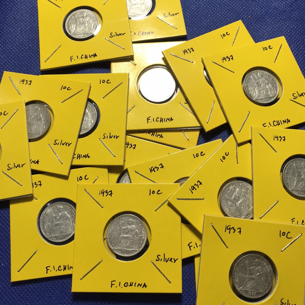 Special Lot No.60460 เหรียญเงิน ปี1937 FRENCH INDO CHINA 10 CENTS เหรียญสะสม เหรียญต่างประเทศ เหรียญเก่า หายาก ราคาถูก