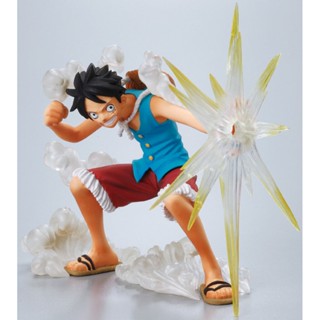 Luffy ของแท้ JP แมวทอง - Attack Motions Bandai [โมเดลวันพีช]