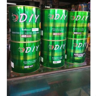 สีน้ำมัน DIY สีน้ำมันเคลือบเงา DIY (ดีไอวาย) ขนาด 1Gallon by D.I.Y (SYNTHETIC GLOSS ENAMEL)