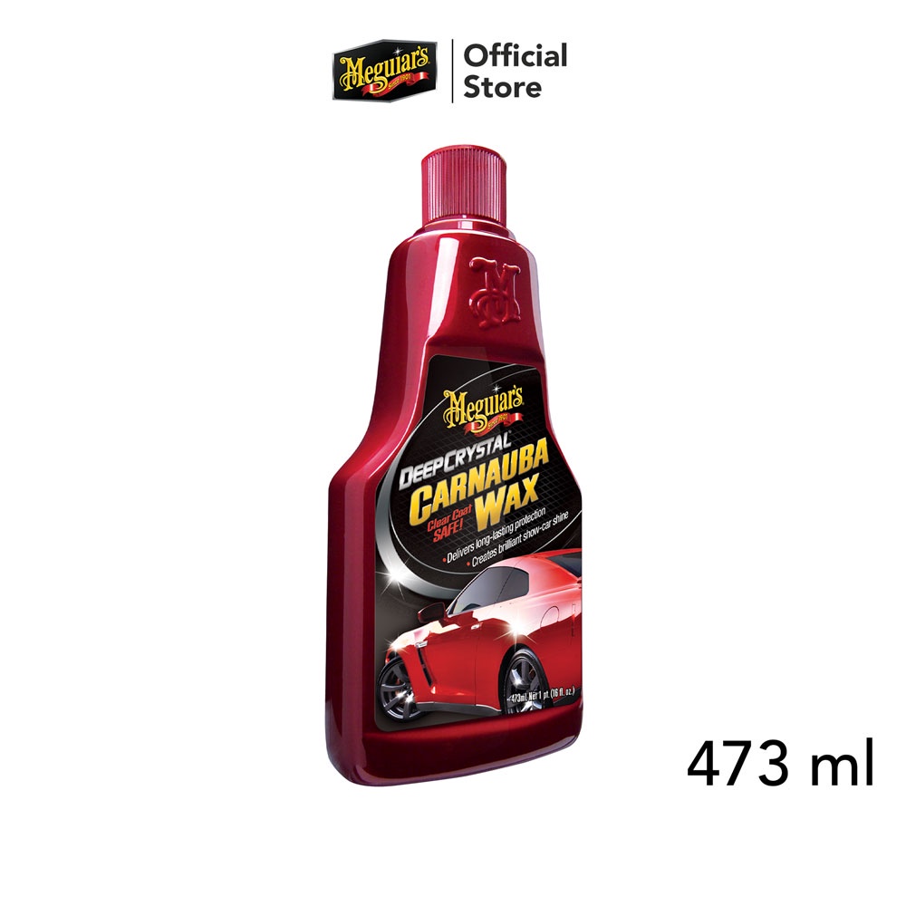 Meguiar's A2216 Deep Crystal Carnauba Wax น้ำยาเคลือบสี สูตรแว็กซ์คาร์นัวบ้า เคลือบเงา ขนาด 473 มล.
