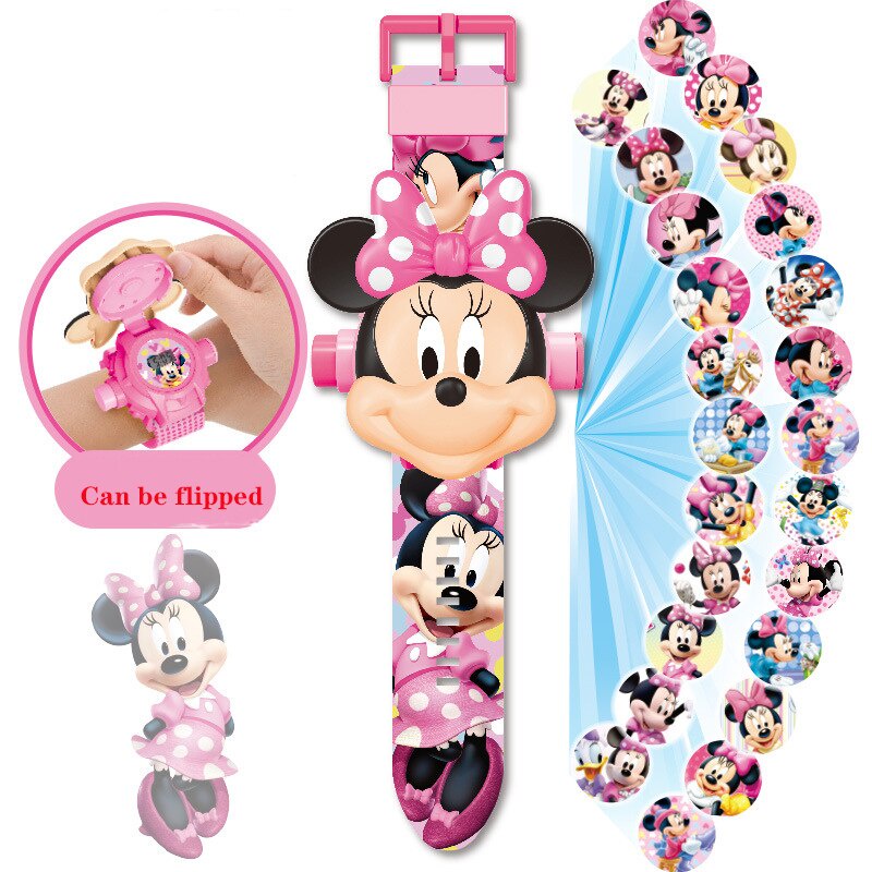 Disney นาฬิกาข้อมือดิจิทัล ลายการ์ตูนเจ้าหญิงดิสนีย์ มีไฟ สําหรับเด็กอนุบาล