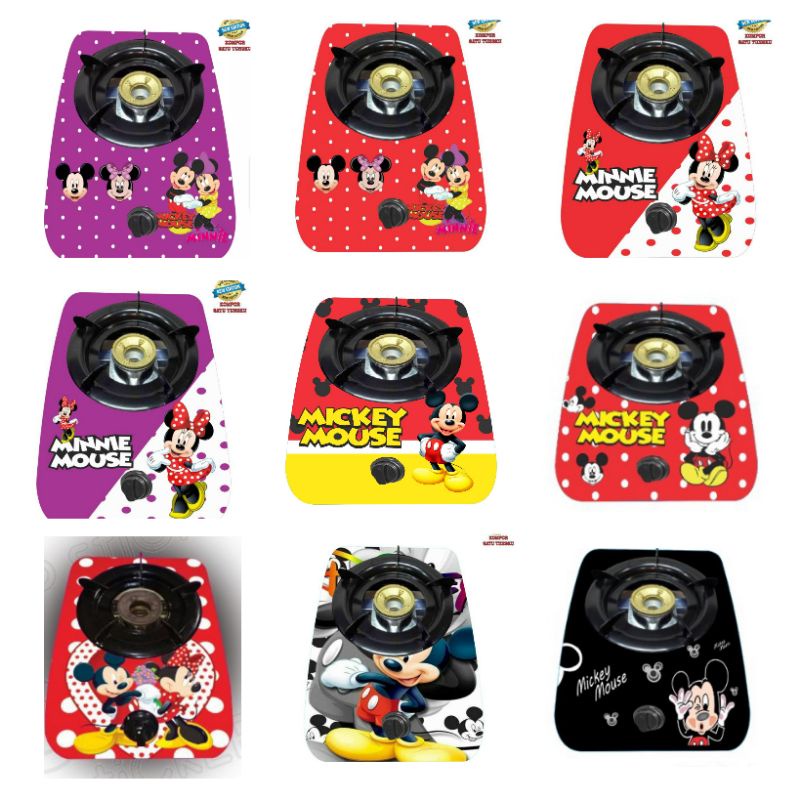 3D GAS STOVE สติ๊กเกอร์ ONE BURNER VINYL MATERIAL MICKY/MINNY MOUSE MOTIF